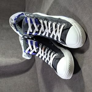 Converse Chuck Taylor All Star Denim Layer Mid Fold Sneakers VG- US M8.5 W10.5